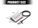 USB 3.2 Gen 2 хаб Blueendless HU406 4 в 1 hub 60см металевий - зображення 6