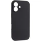 Силиконовый чехол Silicone Silk Full Camera Protective (AA) No Logo для iPhone 17 (Айфон 17 ), матовая накладка Soft Touch с полной защитой камеры, корпуса, мягкой подкладкой из микрофибры Black - изображение 2
