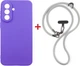 Комплект чехол для смартфона + ремешок Samsung Galaxy A37 DENGOS Cross-Body Purple/Grey (DG-KM-CCRB-03) - изображение 1