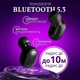 Стерео беспроводные наушники Bluetooth 5.3 для музыки и звонков с зарядным футляром мятно-зеленые - изображение 2