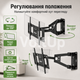 Крепление для телевизора CP-502-2 40–85 дюймов, настенный поворотно-наклонный кронштейн до 50 кг - изображение 5