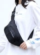 Поясная сумка бананка на три отдела светоотражающая черная - изображение 5