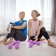 Zestaw hantli neoprenowych Gymtek Hex G-42598 2 x 3 kg Fioletowy (5905884425985) - obraz 7