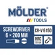 Викрутка - шліцьова 6*200 "Molder" (МТ32011) (12шт/уп) - зображення 3