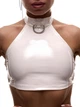 Топ з латексу Peach Power Choker для танців S білий - зображення 1