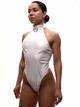 Боди из латекса для танцев хилс, пол денс и твёрк Choker Peach Power М белый - изображение 4