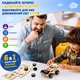 Детский STEM-конструктор 6 в 1 с электромотором, деревянный набор для сборки и раскрашивания, 12 красок, 2 кисточки, развивающая игрушка - изображение 4