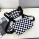 Нагрудная сумка 3025 TOYU BAG черно белая в клетку - изображение 4