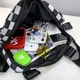 Нагрудная сумка 3025 TOYU BAG черно белая в клетку - изображение 5