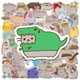 Набір вінілових наліпок Котик Пушин / Pusheen Cat - 100 шт. Водостійкі стікери з котиками для ноутбука, телефона, планера - зображення 5