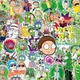 Набор виниловых наклеек Рик и Морти / Rick and Morty - 50 шт. Мультяшные водостойкие стикеры для ноутбука, телефона, скейта - изображение 2