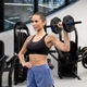 Zestaw hantli regulowanych 2 x 10 kg ze sztangą Gymtek G-66603 Granatowo-czarny (5907766666035) - obraz 17