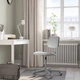Обертовий стілець, білий/сірий IKEA BLECKBERGET 805.732.69 - изображение 2
