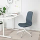 Конференц-стілець, синій/білий IKEA LÅNGFJÄLL 292.525.11 - изображение 3