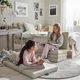 Розкладний пуф/матрац бежевий/зелений IKEA SLÄKT 005.903.57 - изображение 2