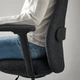 Офісний стілець з підголівником, сірий/чорний IKEA GRÖNFJÄLL 295.139.19 - изображение 10