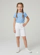 Шорты джинсовые H&M 152 Белый 0595748 - изображение 1