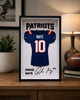 Картина-джерсі гравця Drake Maye з команди New England Patriots. Aivory - изображение 2