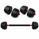 Гантели композитные со Штангой Champion X-venum 2шт 55см 25.5 кг Черно-Красный - изображение 1