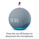 Cмарт колонка с LED часами Amazon Echo Dot 4th Generation with Clock (Blue) Английский / Испанский, умная акустика - изображение 6
