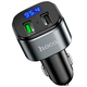 FM трансмиттер Hoco E67 Fighter Bluetooth для автомобиля с быстрой зарядкой QC3.0 и двумя USB портами - изображение 2