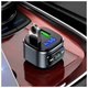 FM трансмиттер Hoco E67 Fighter Bluetooth для автомобиля с быстрой зарядкой QC3.0 и двумя USB портами - изображение 5