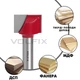 Фреза погружна пряма пазова VOLFIX D20 h13 d8 ((FZ-12) D20 h13 d8) - изображение 3