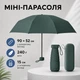 Складной карманный мини-зонтик в футляре 90×52 см, 15 см, 240 г, зеленый - изображение 1