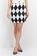 Міні-спідниця Twisted Wunder Bodycon у ромб принт Чорний-Білий UK6/2XS 116806153 - зображення 1