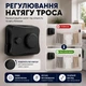 Настінна висувна сушарка для білизни з тросом 5,1 м, автоматичне змотування, чорна - зображення 4