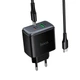 Адаптер сетевой HOCO C to C cable Upgrade charger set C158A |1USB/1Type-C, 45W/3A, PD/QC| 5195377 - зображення 7