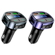 FM-трансмітер Hoco E70 Bluetooth для автомобіля зі швидким заряджанням 30 Вт 3 порти USB Type-C і microSD - зображення 9