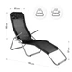 Leżak ogrodowy/plażowy grawitacyjny Outtec Aero Czarny 184417 (5905884420409) - obraz 5
