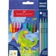 Фломастеры Faber-Castell Динозавр 10 цветов + 3 металлика + наклейки в картонной коробке - изображение 1