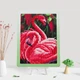 Алмазная мозаика ColorArt с подставкой Фламинго, частичная выкладка, круглые алмазики, набор для творчества и рукоделия - изображение 1