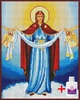 Алмазная мозаика на подрамнике ColorArt 40x50 Икона Покрова Пресвятой Богородицы SPP120 + Подарок лак для покрытия, полная выкладка, квадратные алмазики, набор для творчества и рукоделия - изображение 2
