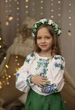 Вишиванка для дівчинки Букет блакитна 122 - изображение 1