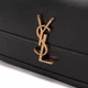 Сумка кожаная с логотипом Saint Laurent Salferino Черный - изображение 3