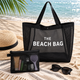 Пляжна сумка сітка + косметичка The Beach Bag Чорна 46х38 см - зображення 1