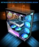 Корпус MUSETEX K2-N7-B ATX с 7 ARGB вентиляторами, Type-C, панорамное закаленное стекло, черный - изображение 3