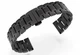 Браслет для часов 3-Link Butterfly Clasp черный Black PVD 18 мм с полукруглыми торцевыми вставками, нержавеющая сталь (BUT18B-03) - изображение 1