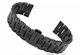 Браслет для часов 3-Link Butterfly Clasp черный Black PVD 18 мм с полукруглыми торцевыми вставками, нержавеющая сталь (BUT18B-03) - изображение 2