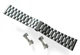 Браслет для часов 28 мм 3-Link Butterfly Clasp стальной Silver с полукруглыми торцевыми вставками, нержавеющая сталь (BUT28W-33) - изображение 2