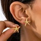 Серьги Морские звезды маленькие золотистые Podarkus BK1268-G - изображение 1