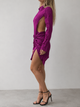 Костюм: боді + спідниця Жіночий Missy Empire Фіолетовий EU (38), UK (10), M Код: ME7432-8 purple - зображення 4