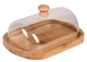 Маслянка Butter з бамбуковою основою та акриловою кришкою 16×12×6,5 см для зберігання вершкового масла - изображение 1