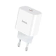 Зарядний блок живлення Type-C HOCO C76A Plus Speed 20 W 12 V 1.67 A білий - изображение 1