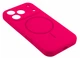 Чехол Silicone Case Magnetic для Apple iPhone 17 Pro бампер с микрофиброй розовый - изображение 3