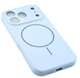 Чохол Silicone Case Magnetic для Apple iPhone 17 Pro бампер із мікрофіброю блакитний - зображення 3