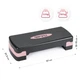 Степ платформа для аеробіки Gymtek Q-66404 2 рівні Рожево-чорна (5907766664048) - зображення 6